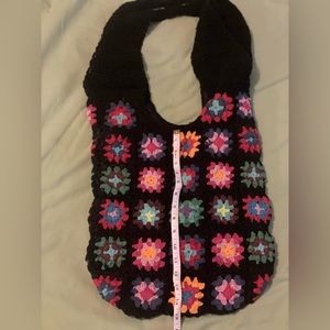 No Boundaries crocheted tote bag